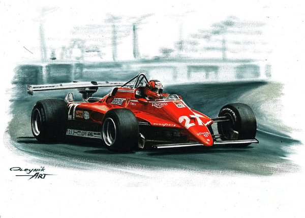 1982 Ferrari 126C2 Art Print by Artem Oleynik | Auto racing art ...